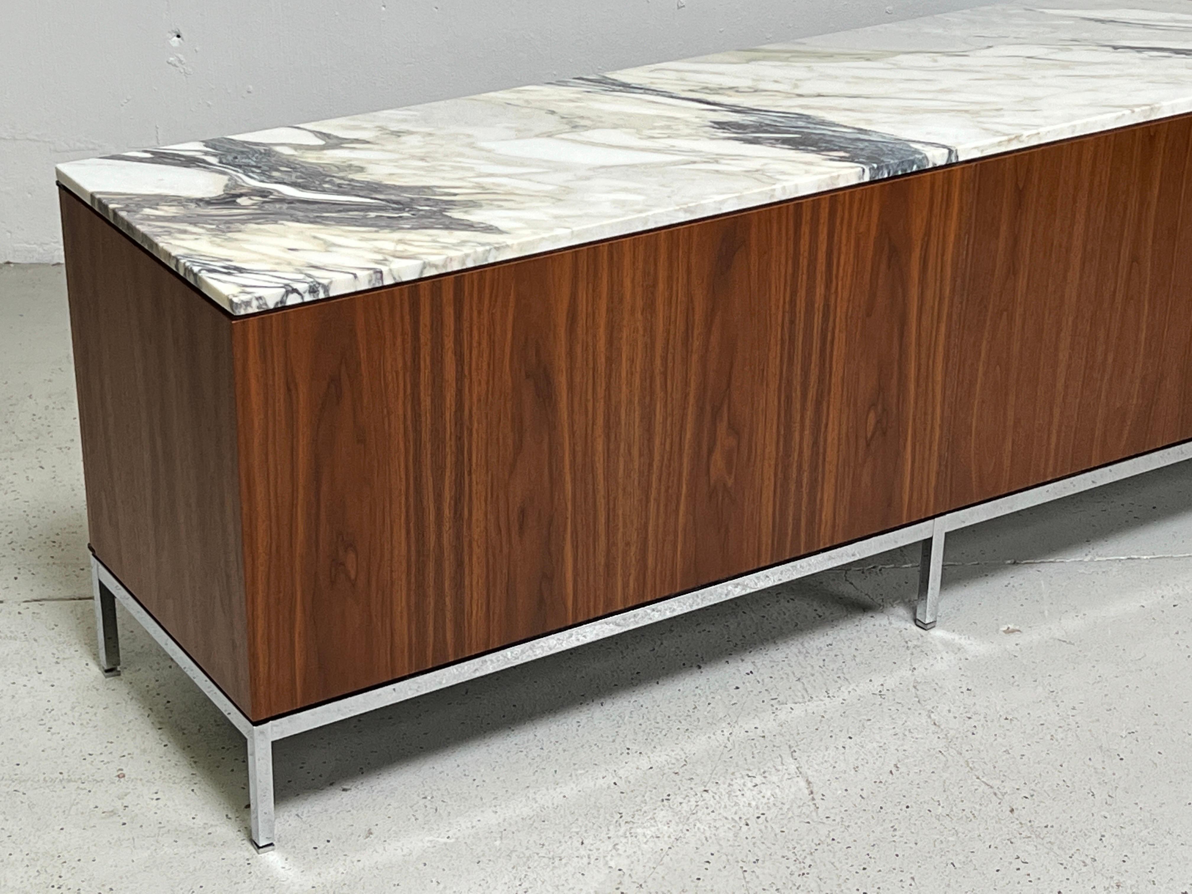 Walnut and Marble Credenza by Florence Knoll for Knoll 13
