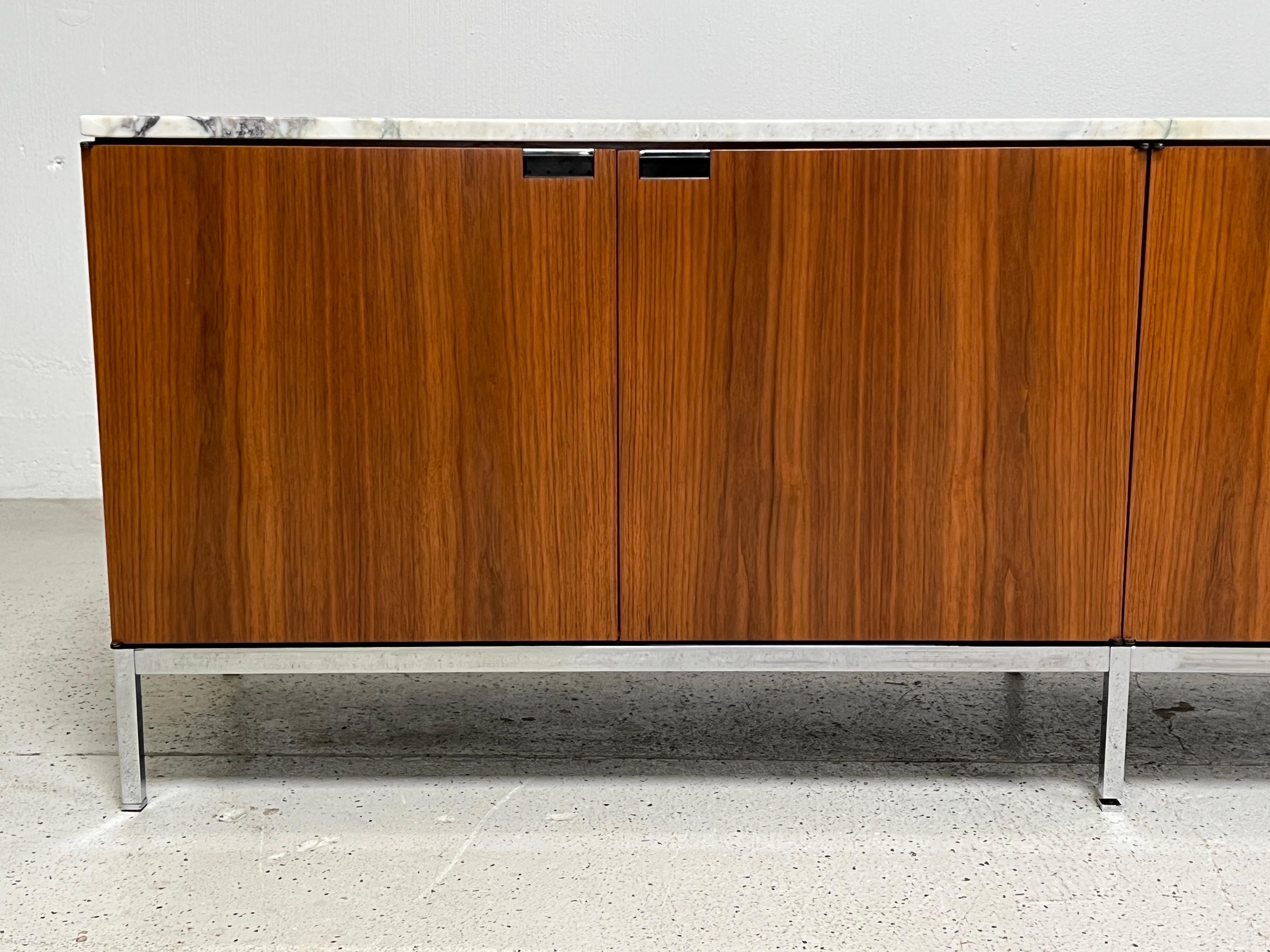Walnut and Marble Credenza by Florence Knoll for Knoll 1