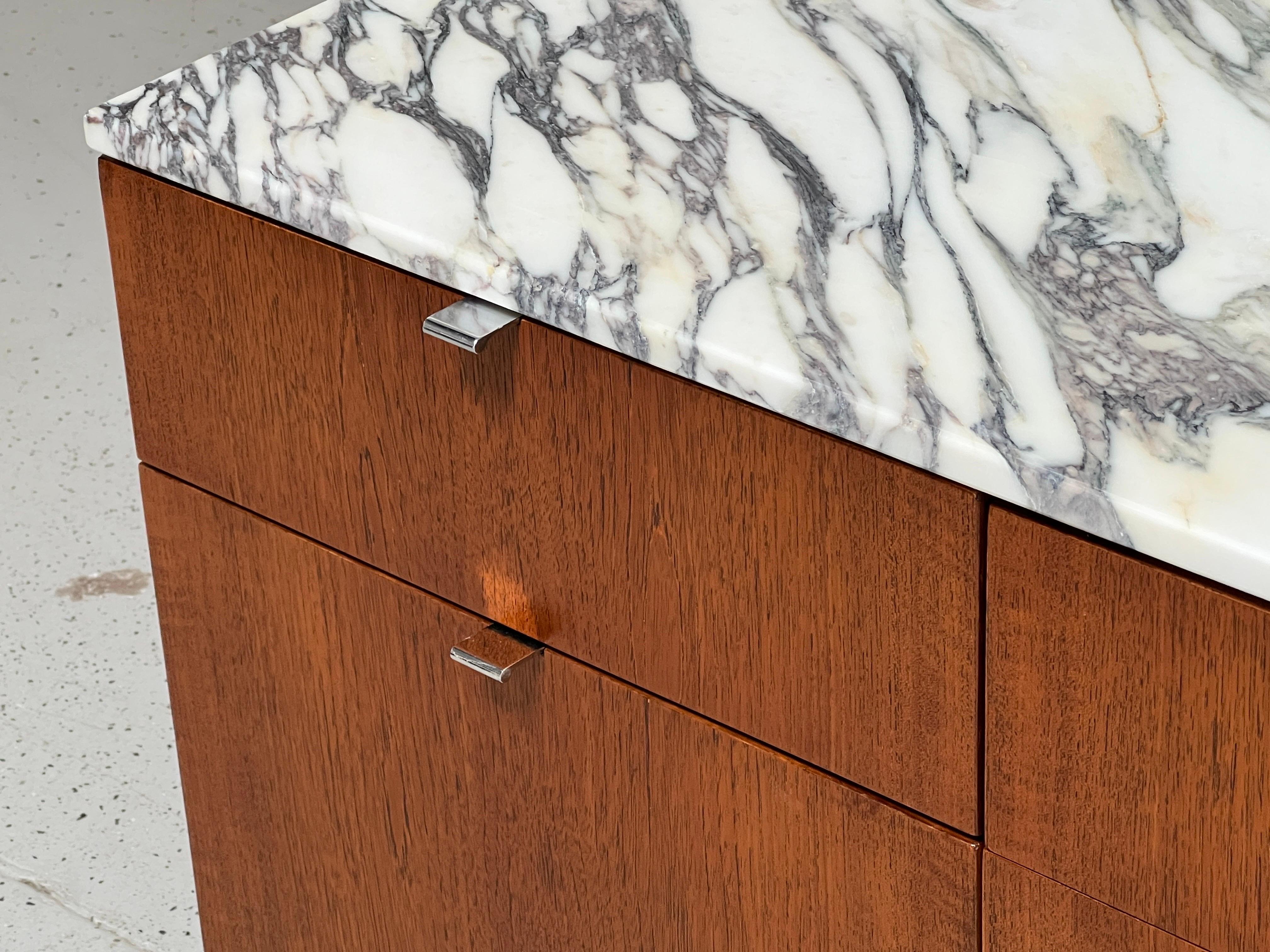 Walnut and Marble Credenza by Florence Knoll for Knoll 3