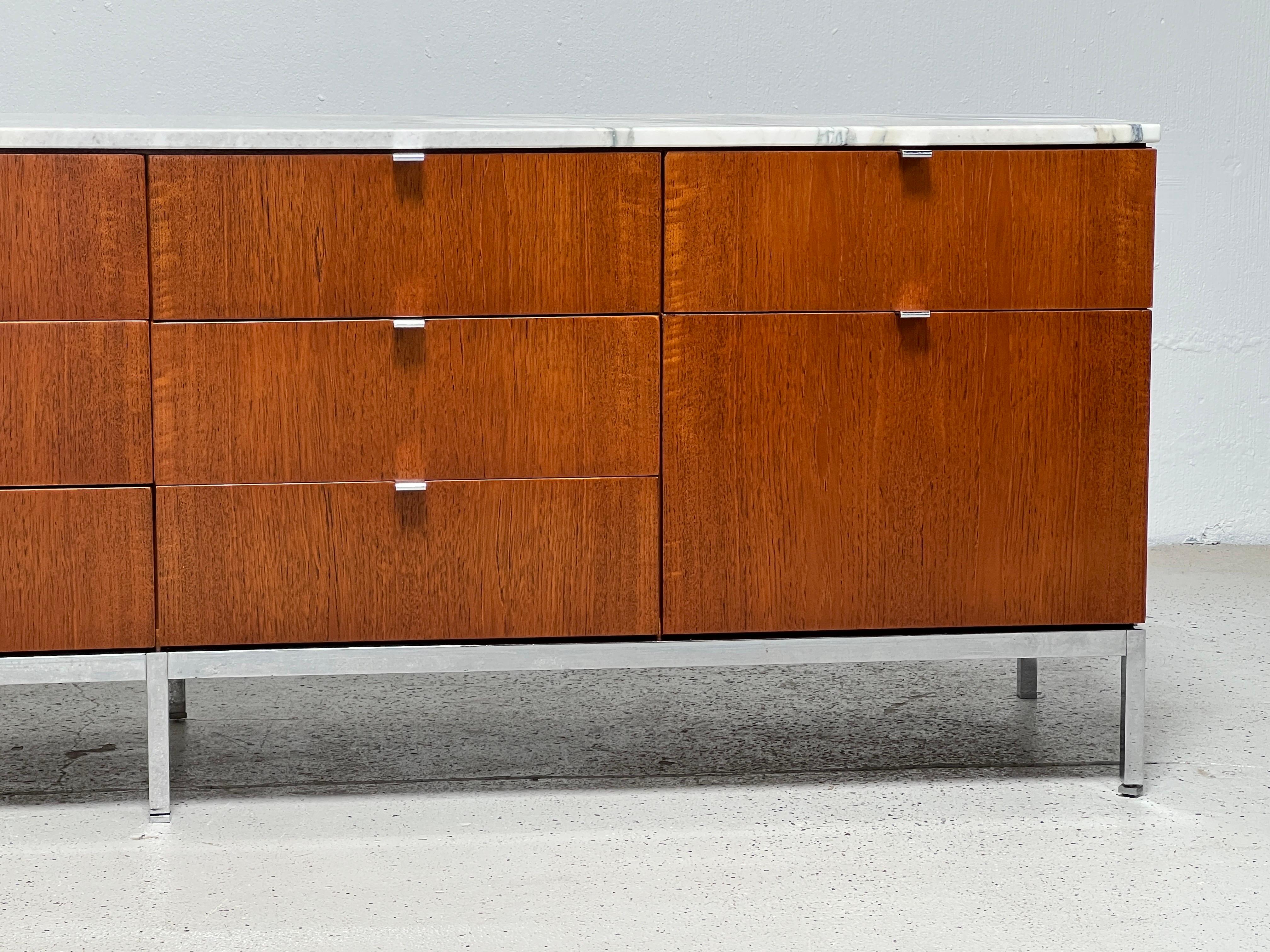 Walnut and Marble Credenza by Florence Knoll for Knoll 5