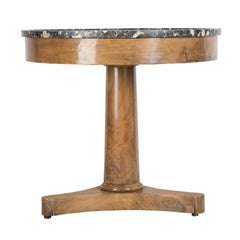 Walnut and Marble Gueridon