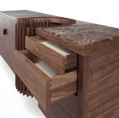 Credenza in noce e marmo