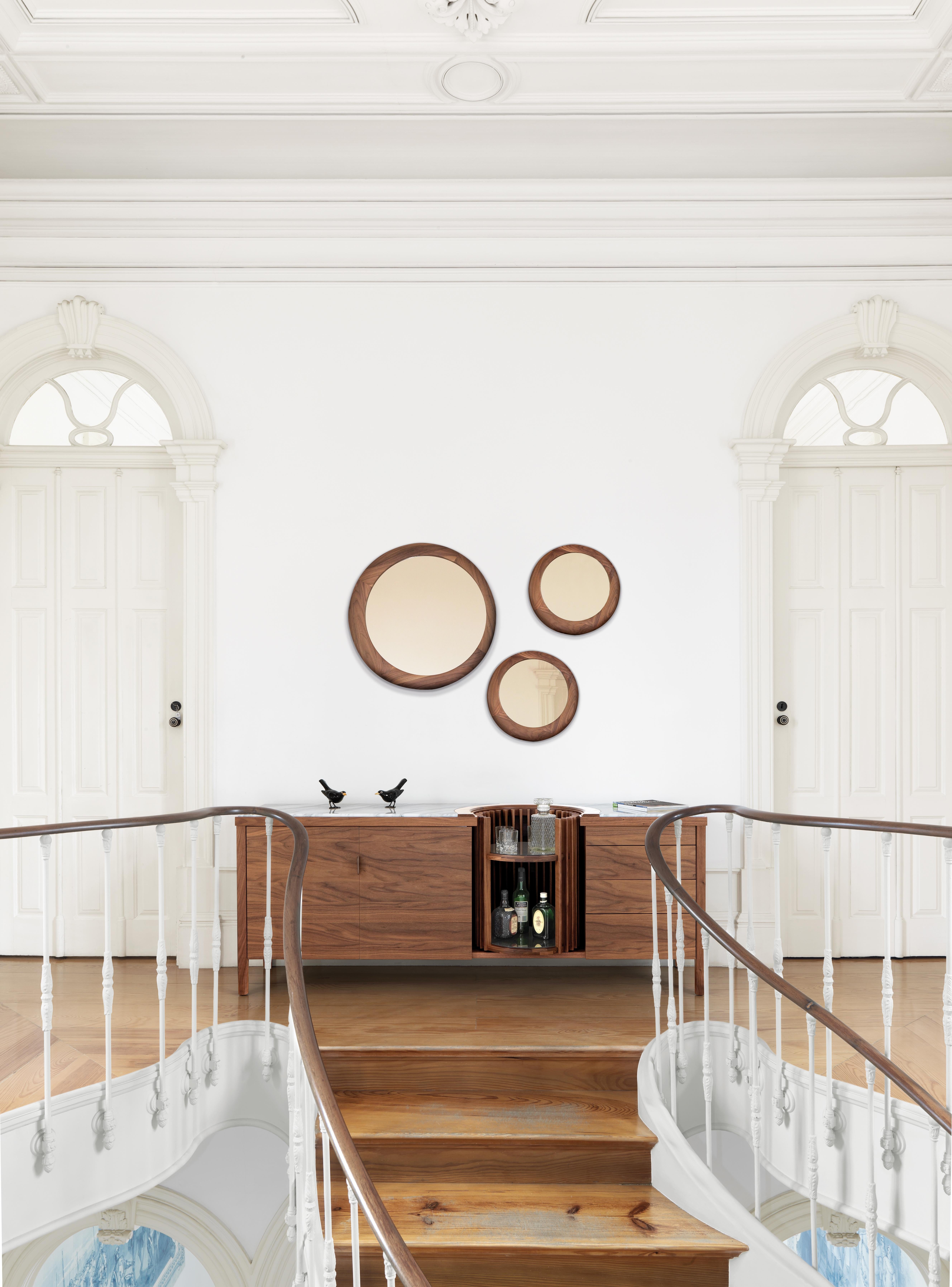 Portuguese Walnut and Marble Sideboard Credenza For Sale