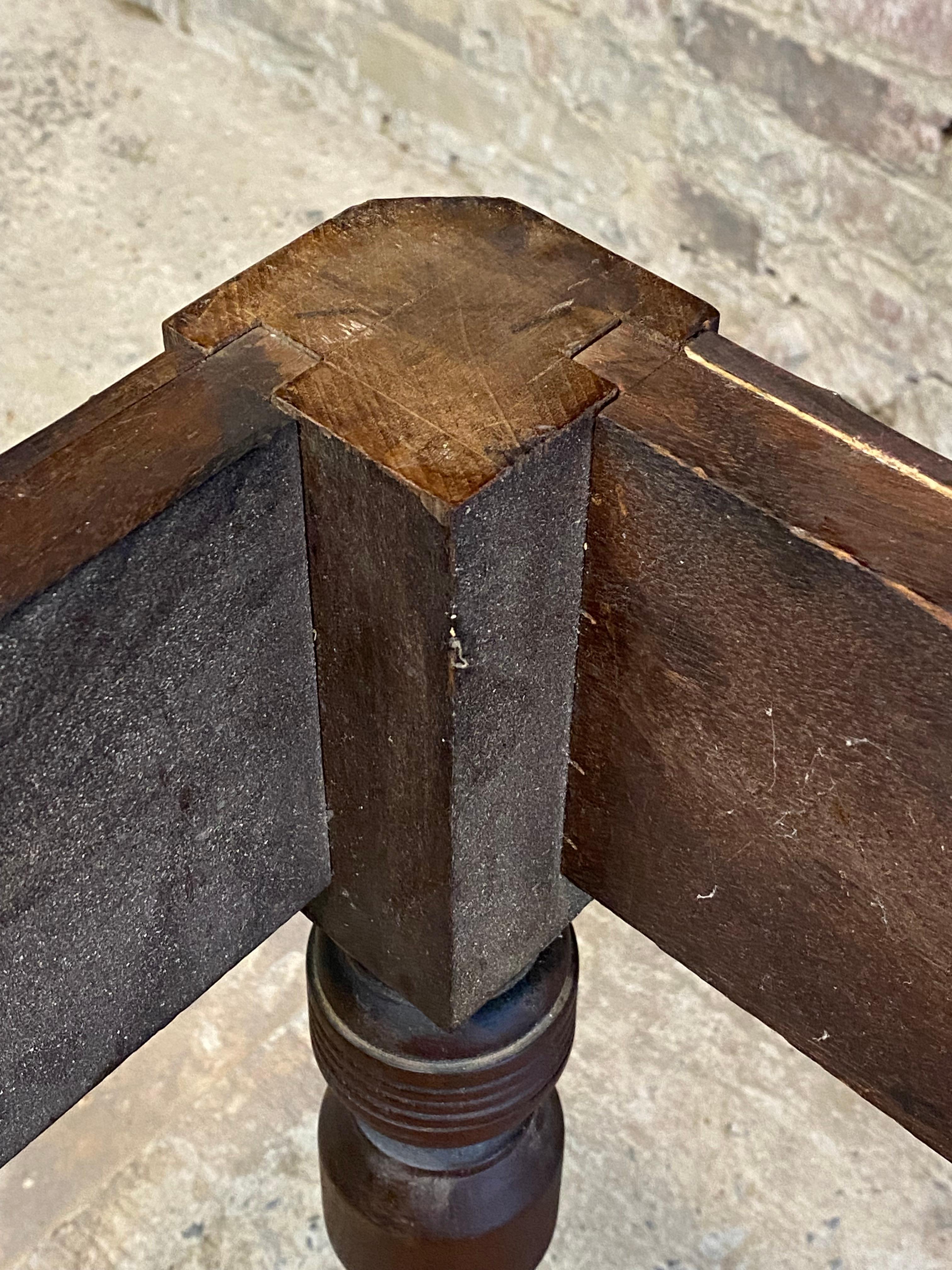 Walnut and Marble Top Farm Table 8