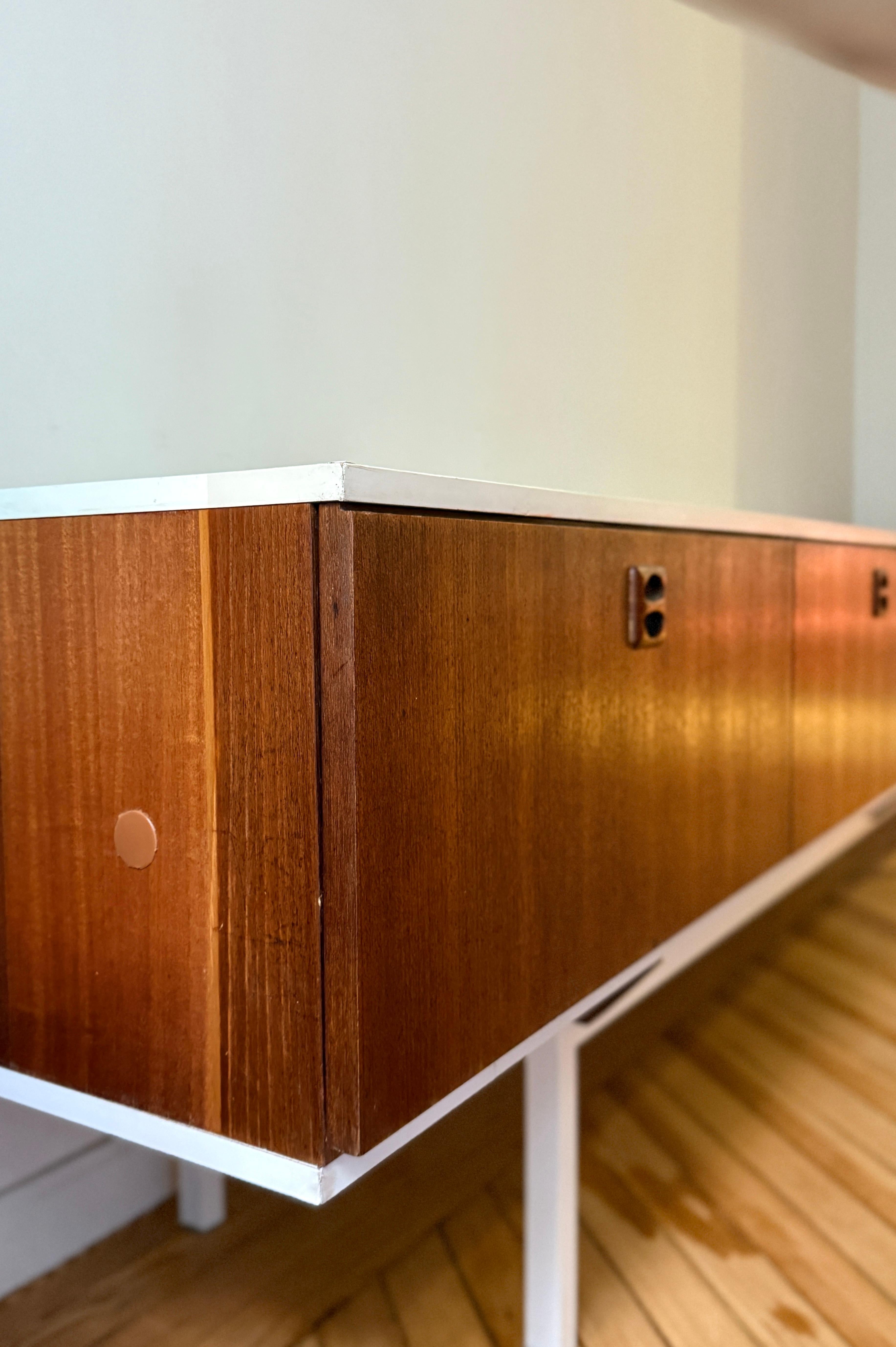 Walnut and Metal Sideboard in vendita 5