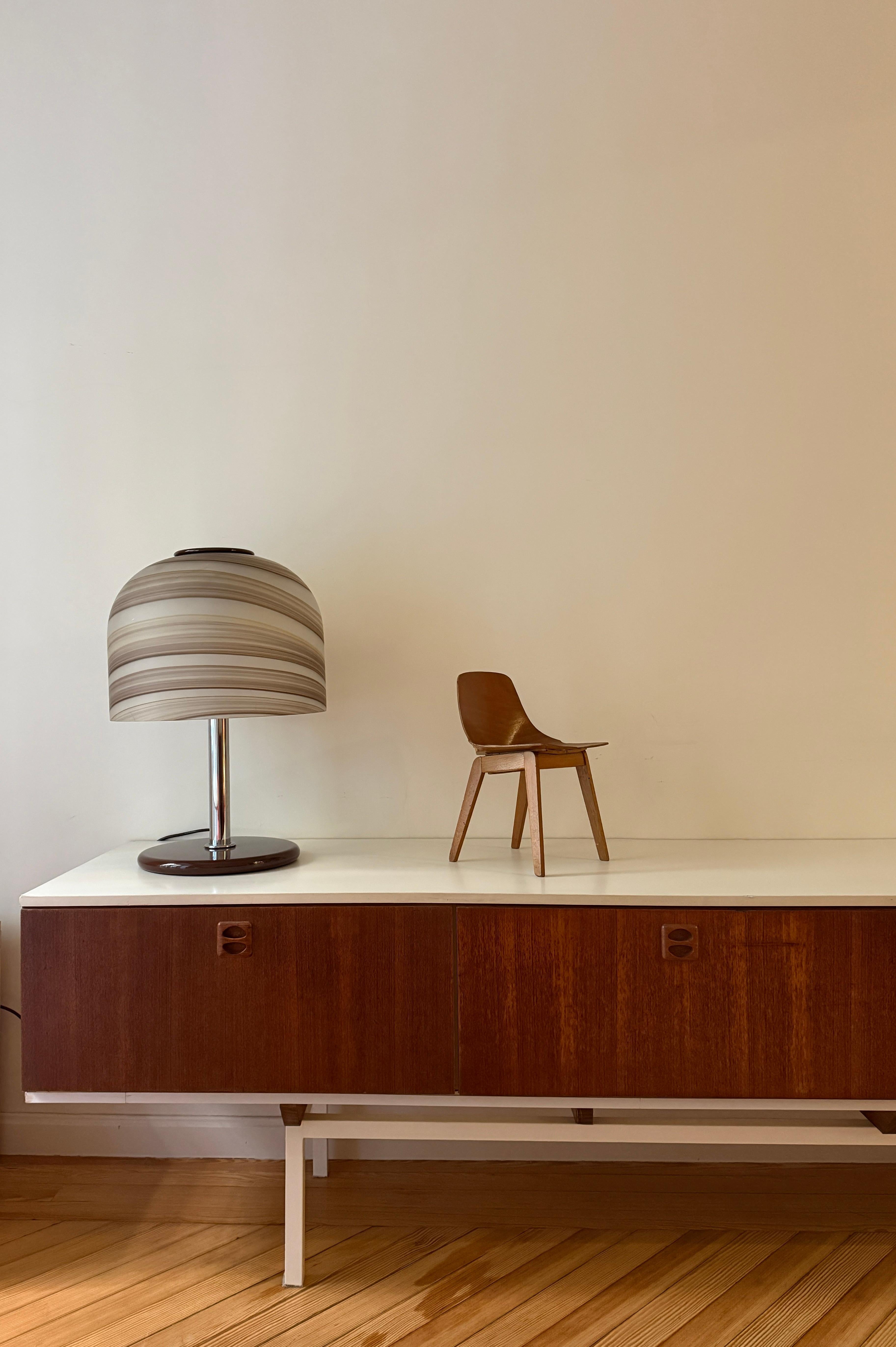 Noce Walnut and Metal Sideboard in vendita