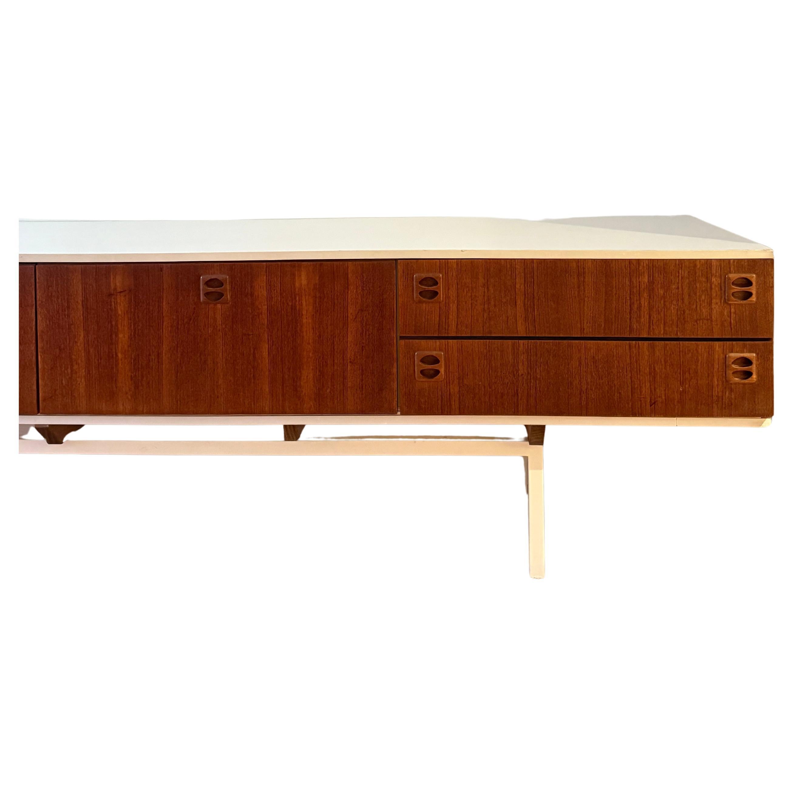 Walnut and Metal Sideboard in vendita