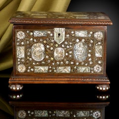 Walnut and Mother of Pearl Casket, circa 1670-1680
