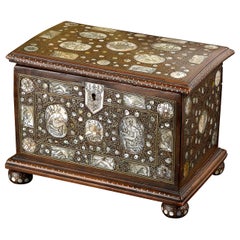 Walnut and Mother of Pearl Casket, circa 1670-1680