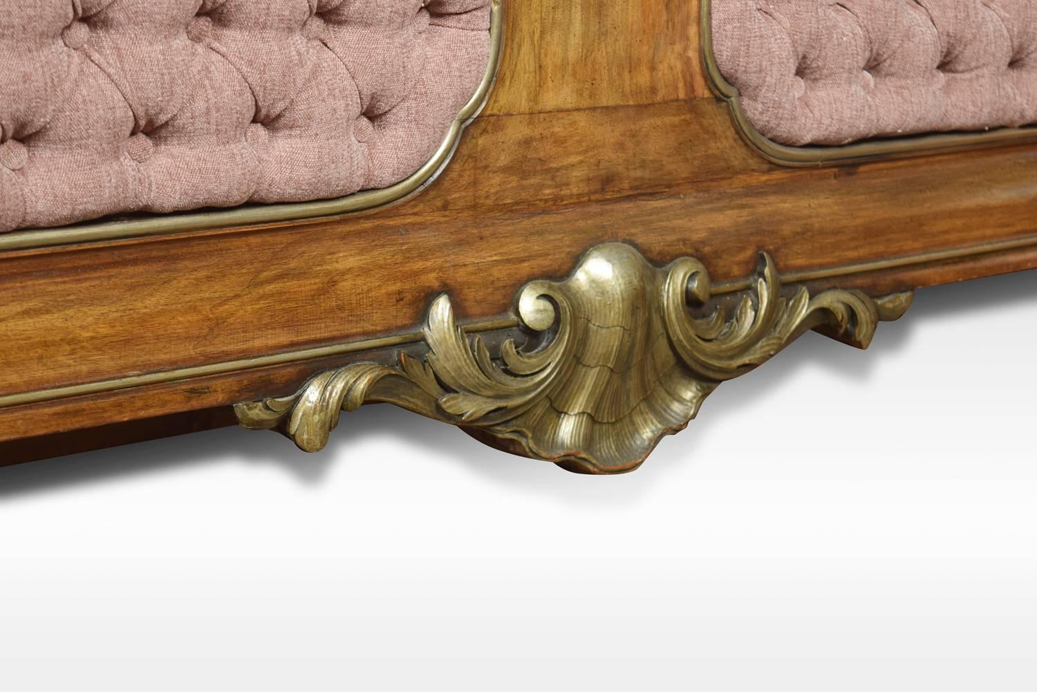 Walnut and Parcel-Gilt King-Size Bed 1