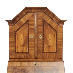 Walnut and plum Baroque Secretary à deux corps around 1760