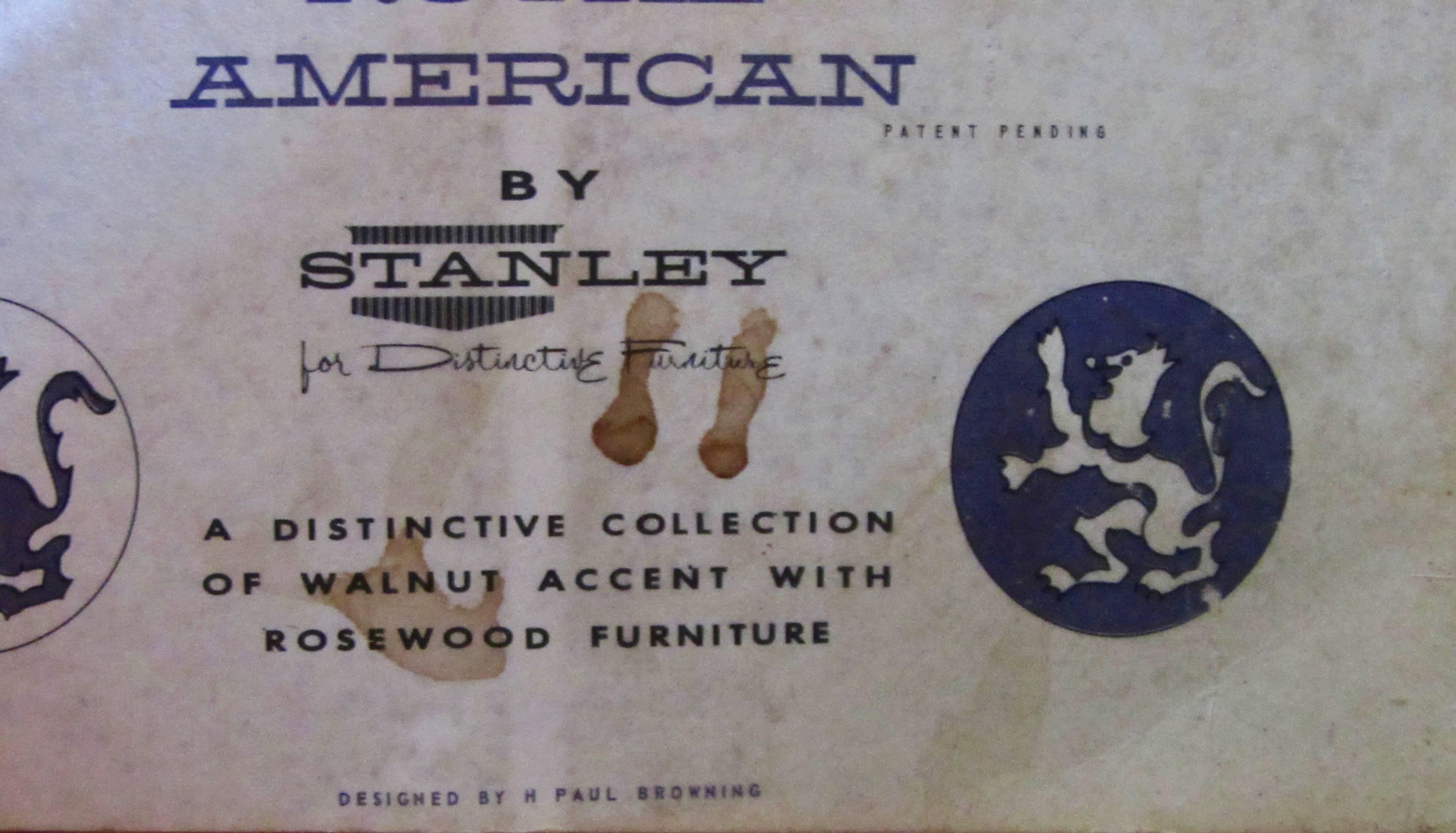 Walnut and Rosewood Nightstands by H. Paul Browning for Stanley Furniture Co. 2