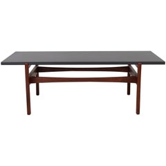 Walnut and Slate Coffee Table by Jens Risom