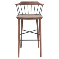 Walnut and Steel Bar Chair, Exhange SH750