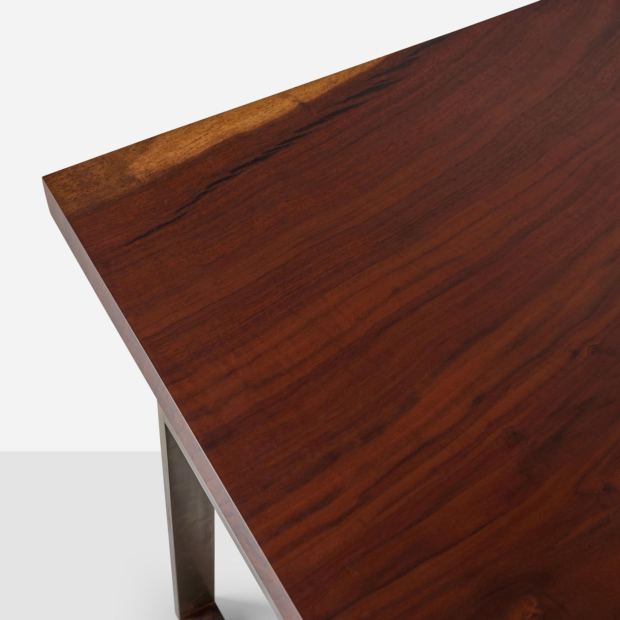 Walnut and Steel End Tables in the Style of Milo Baughman - 3 available in vendita 3
