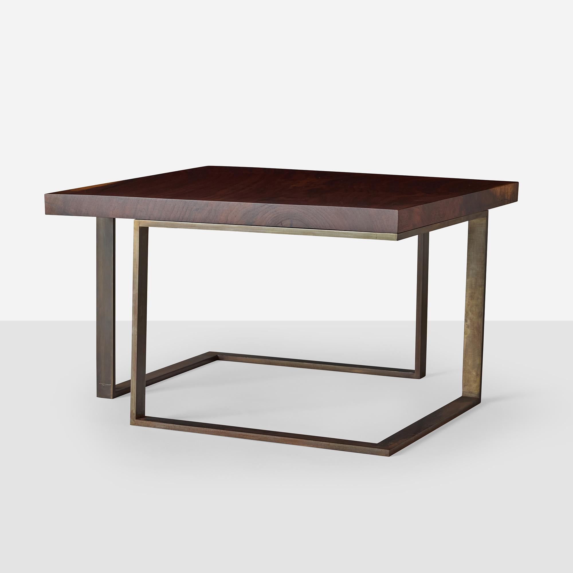 Moderno Walnut and Steel End Tables in the Style of Milo Baughman - 3 available in vendita