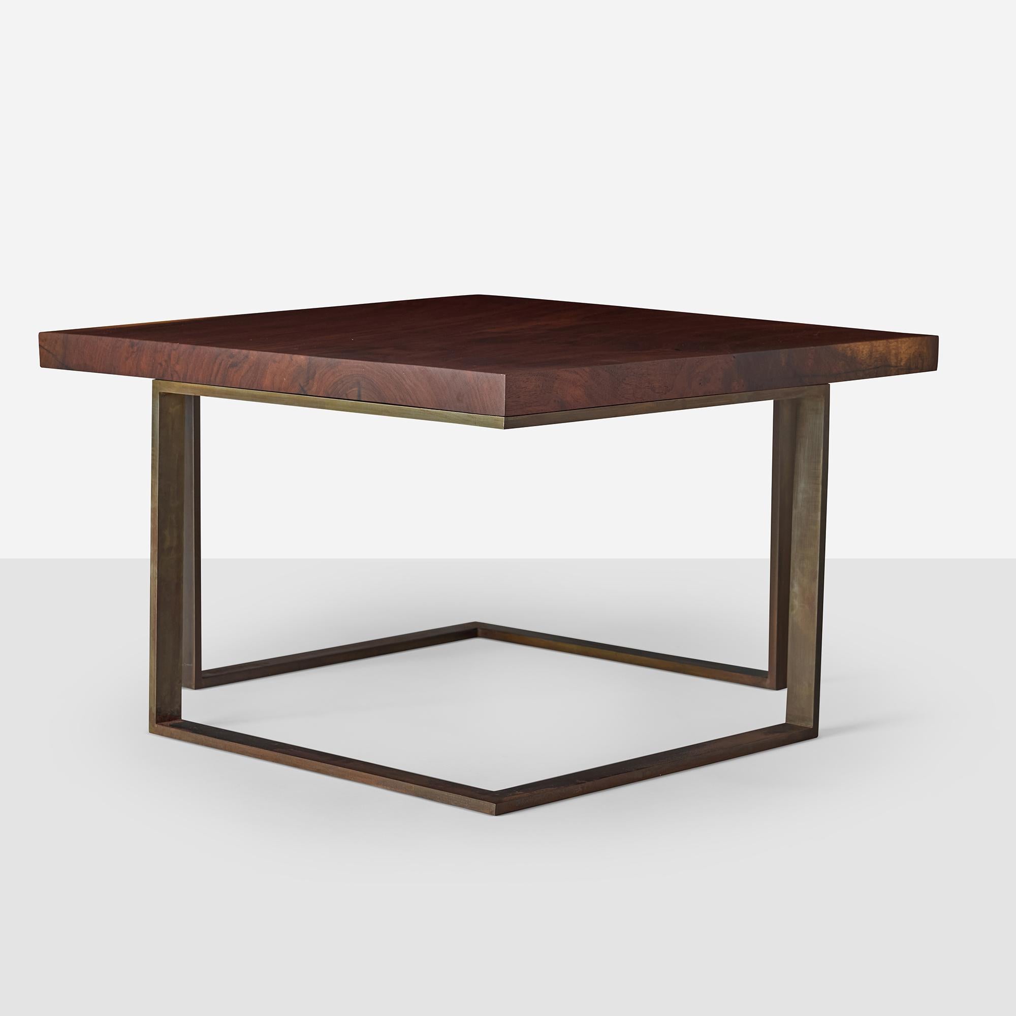 Americano Walnut and Steel End Tables in the Style of Milo Baughman - 3 available in vendita