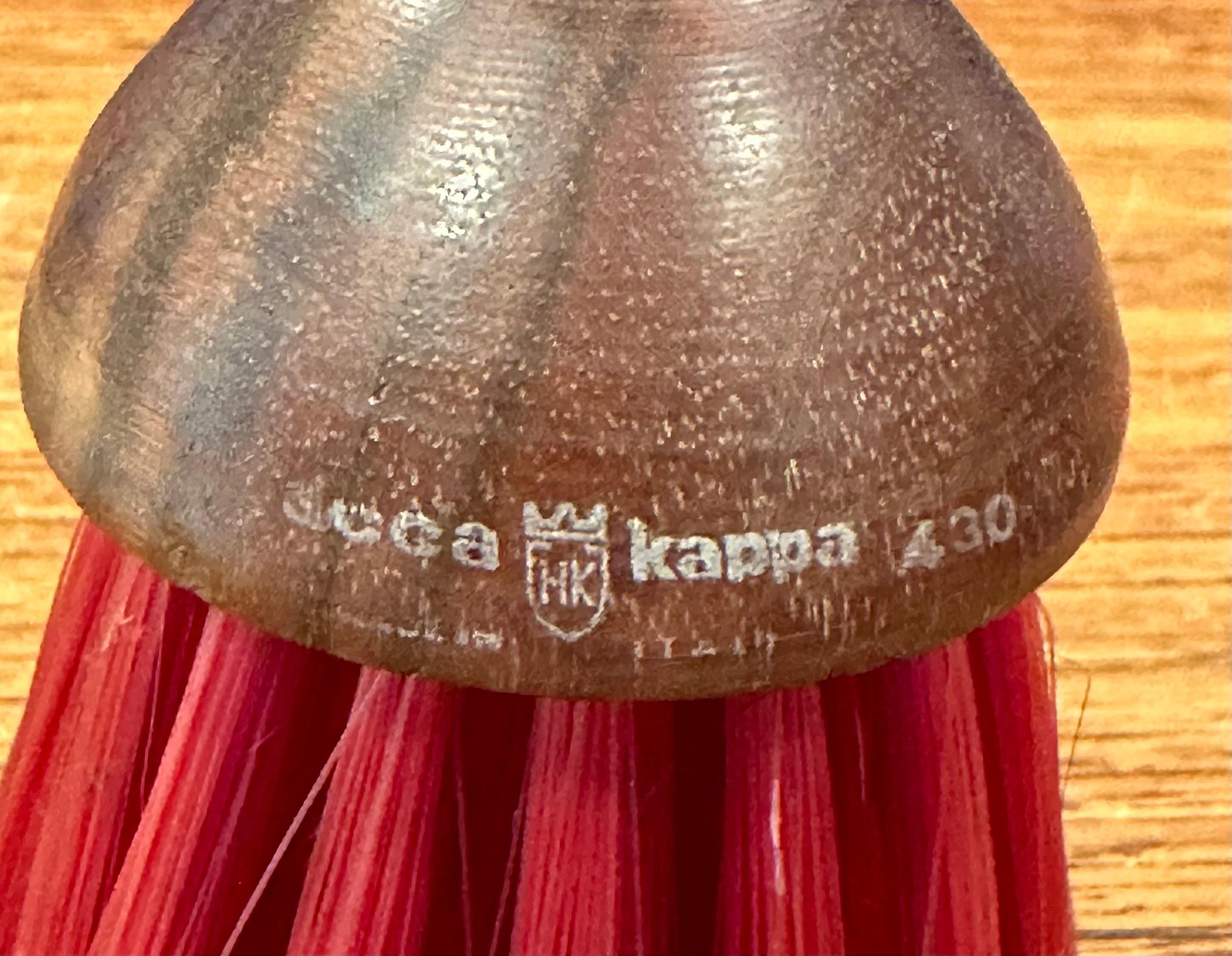 Walnut and Teak Bear Clothes Brush by Acca Kappa of Italy For Sale 1