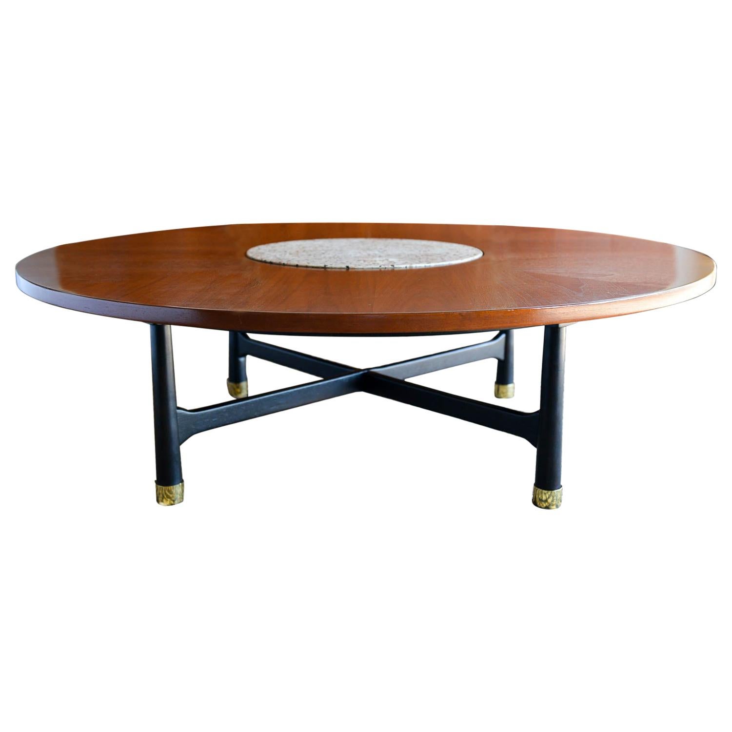 Walnut and Terrazzo Coffee Table by Harvey Probber, circa 1960