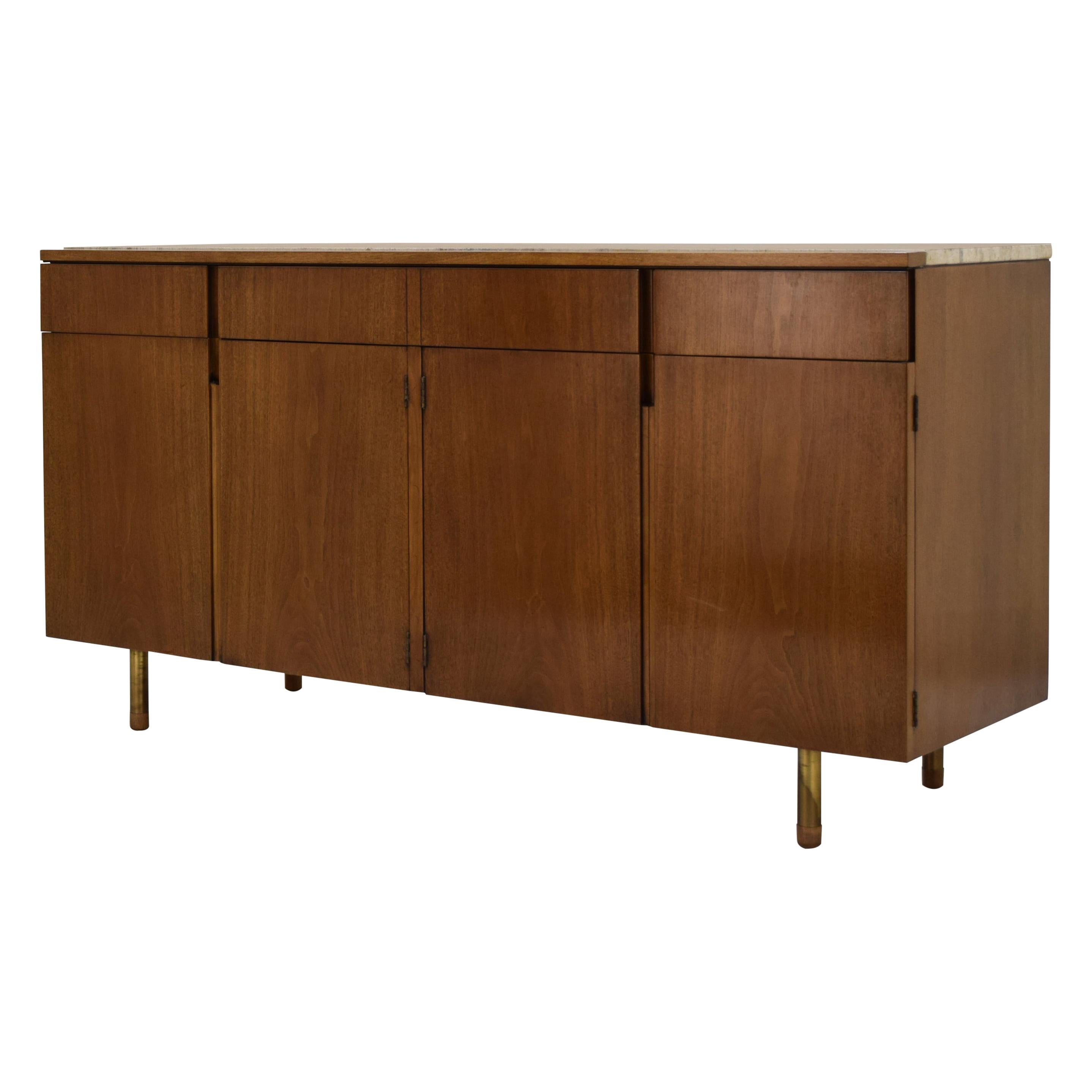 Walnut and Travertine by Bert England for Johnson Furniture For