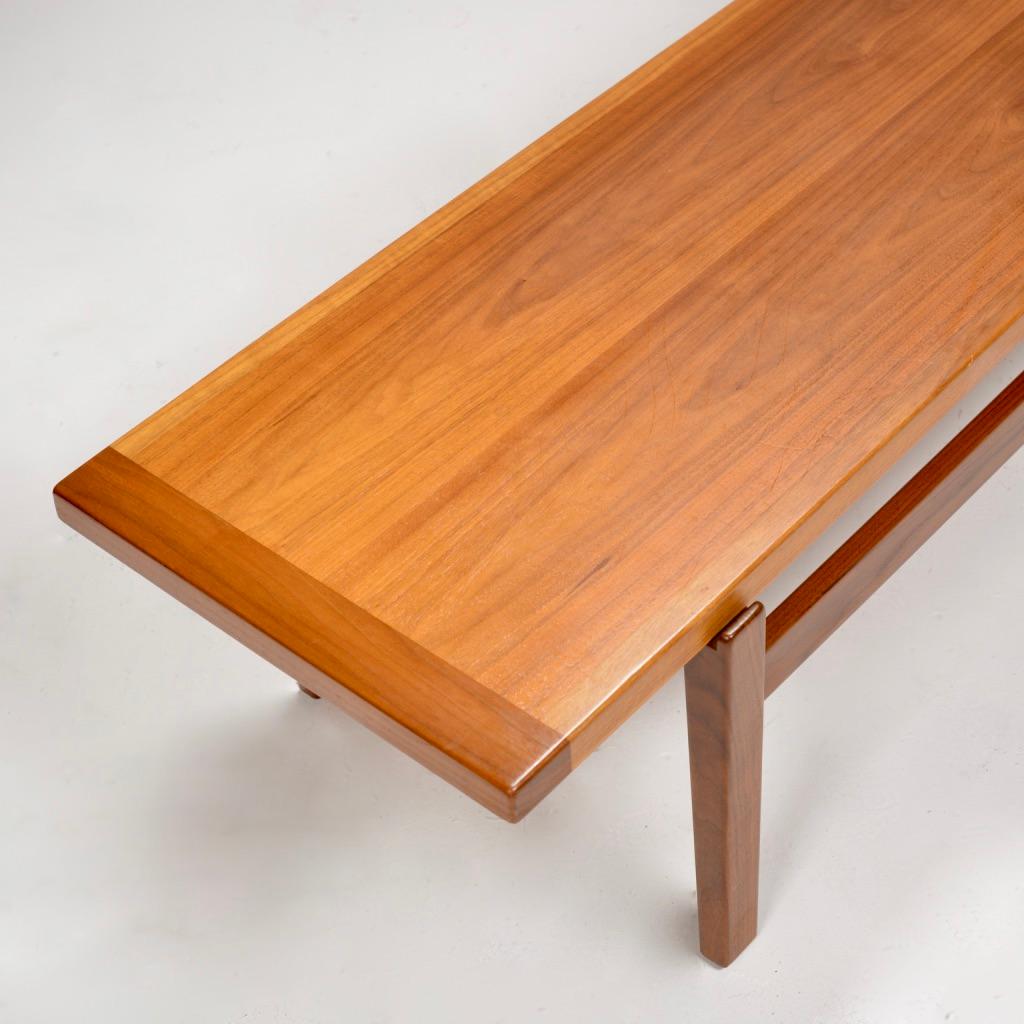 Walnut and Upholstered Bench by Jens Risom 1