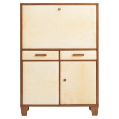 Walnut and Velum Cabinet