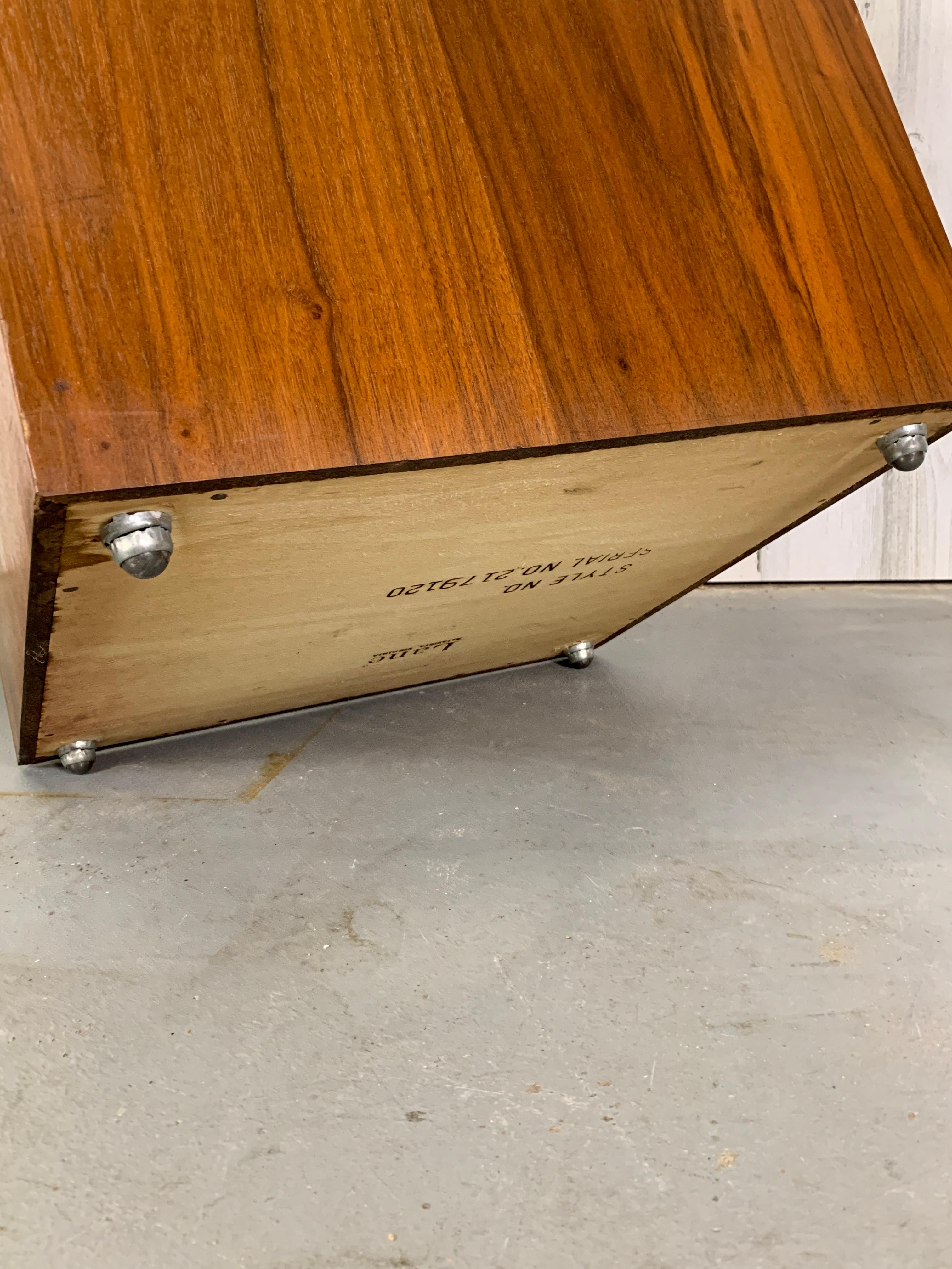 Walnut and Vinyl Chess Table with Storage 5