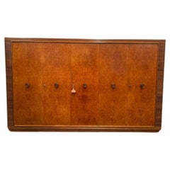 Walnut and walnut-root wardrobe in the style of Paolo Buffa, 1930s