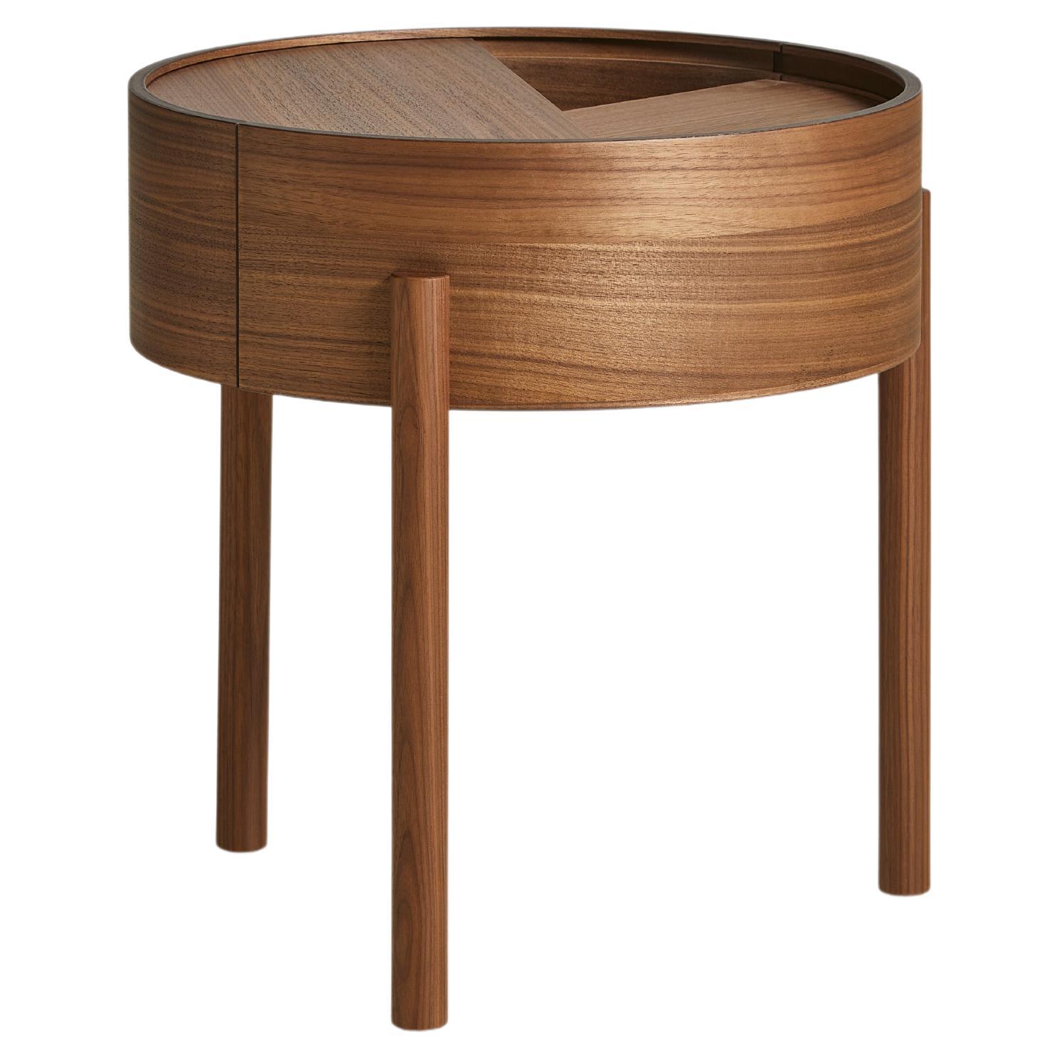 Walnut Arc Side Table by Ditte Vad and Julie Bertrup For Sale