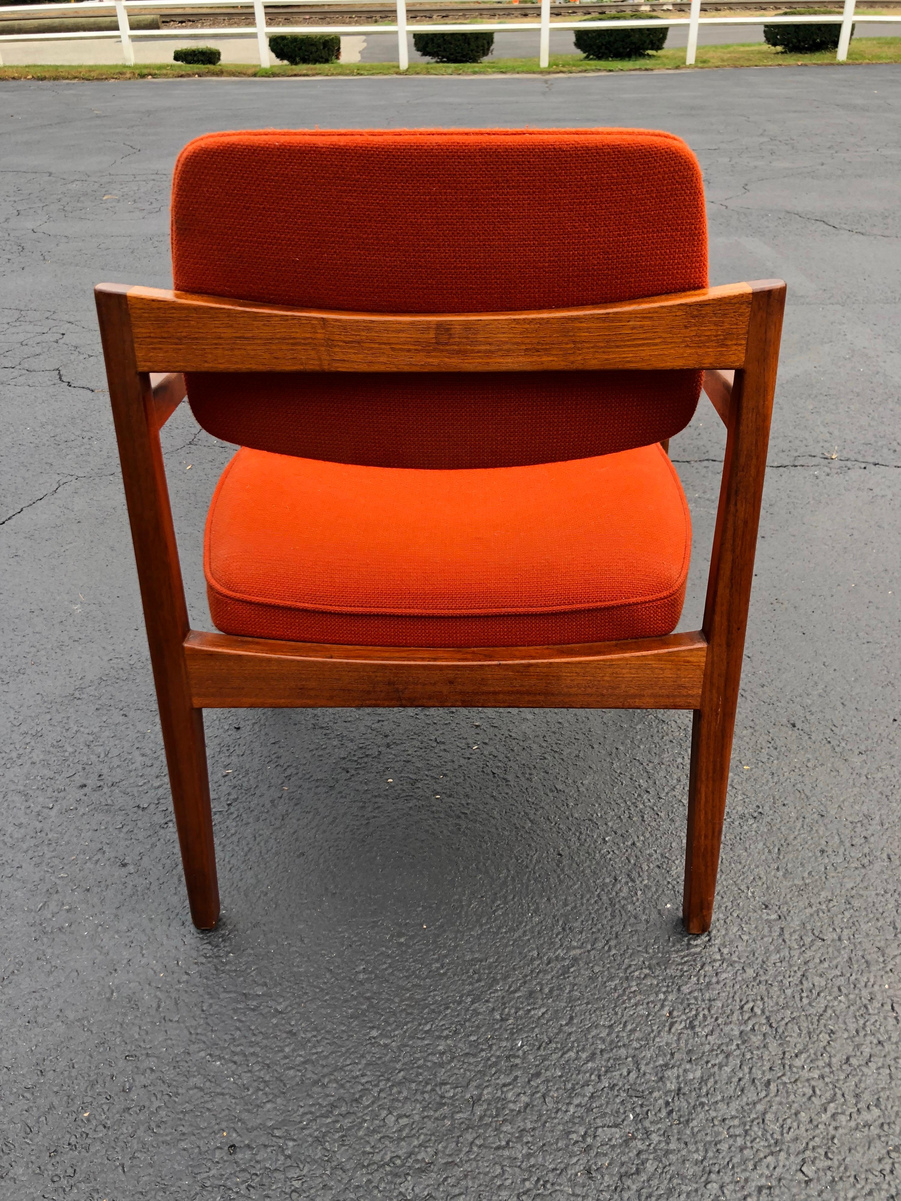Walnut Armchair in the Style of Jens Risom 5