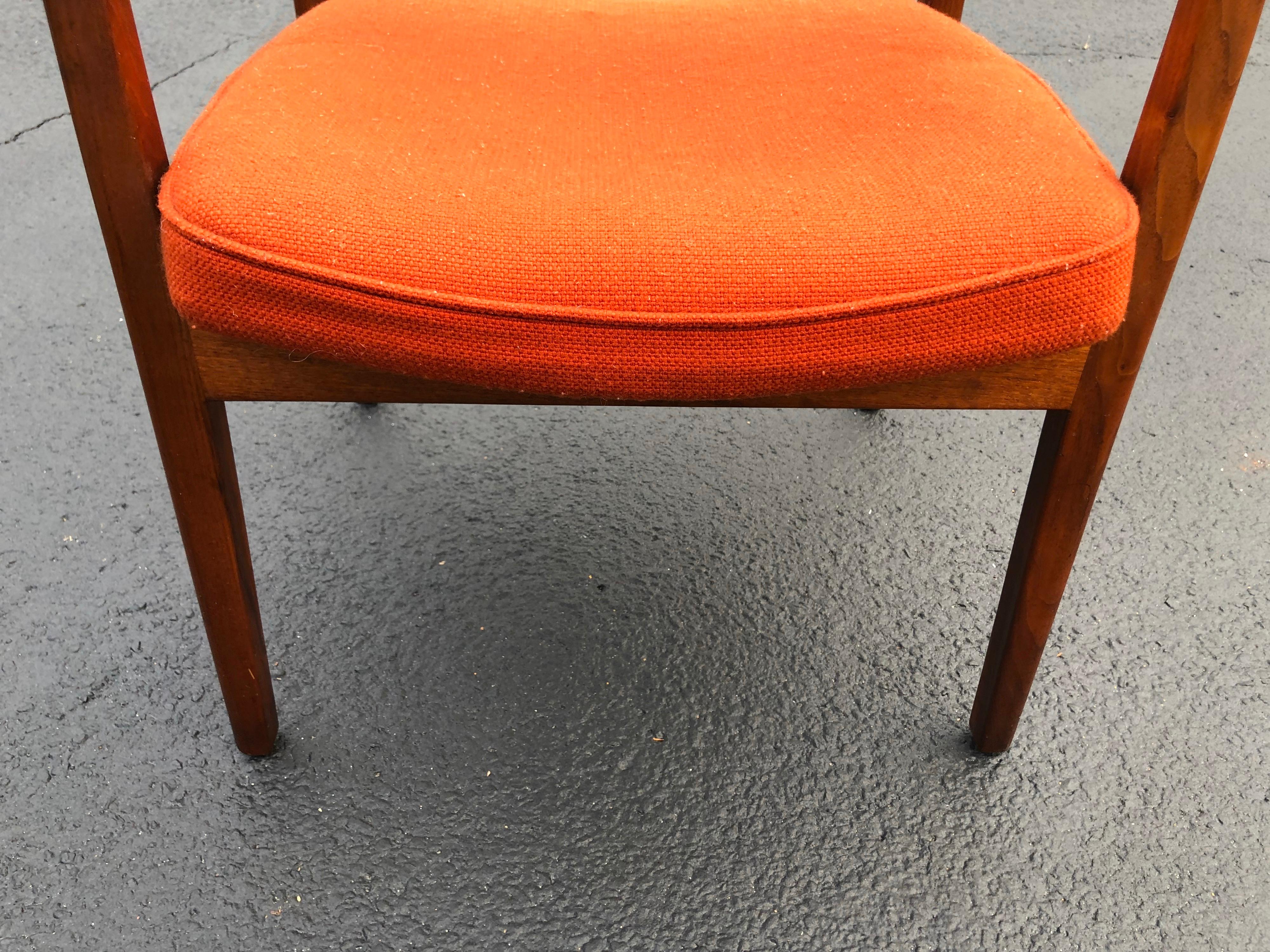 Walnut Armchair in the Style of Jens Risom 3