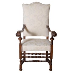 Walnut Armchair, Tuscany, 18th Century
