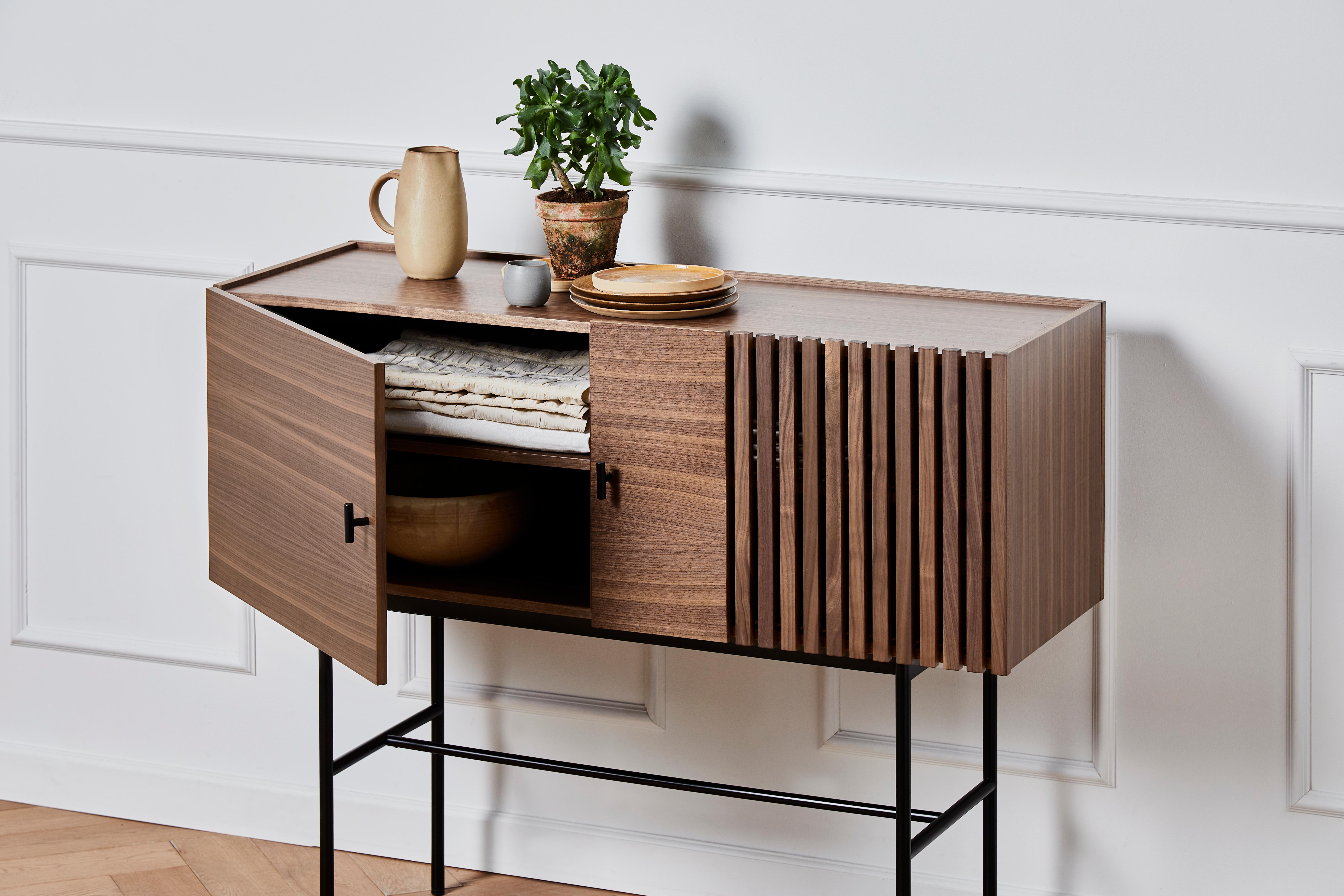 Contemporary Walnut Array Sideboard 120 by Says Who For Sale