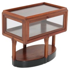Antique Walnut Art Deco Amsterdamse School Tea Cabinet by Hildo Krop for 't Woonhuys