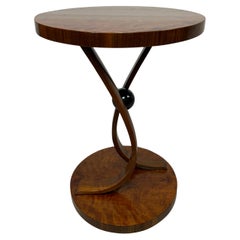 Walnut art deco center table