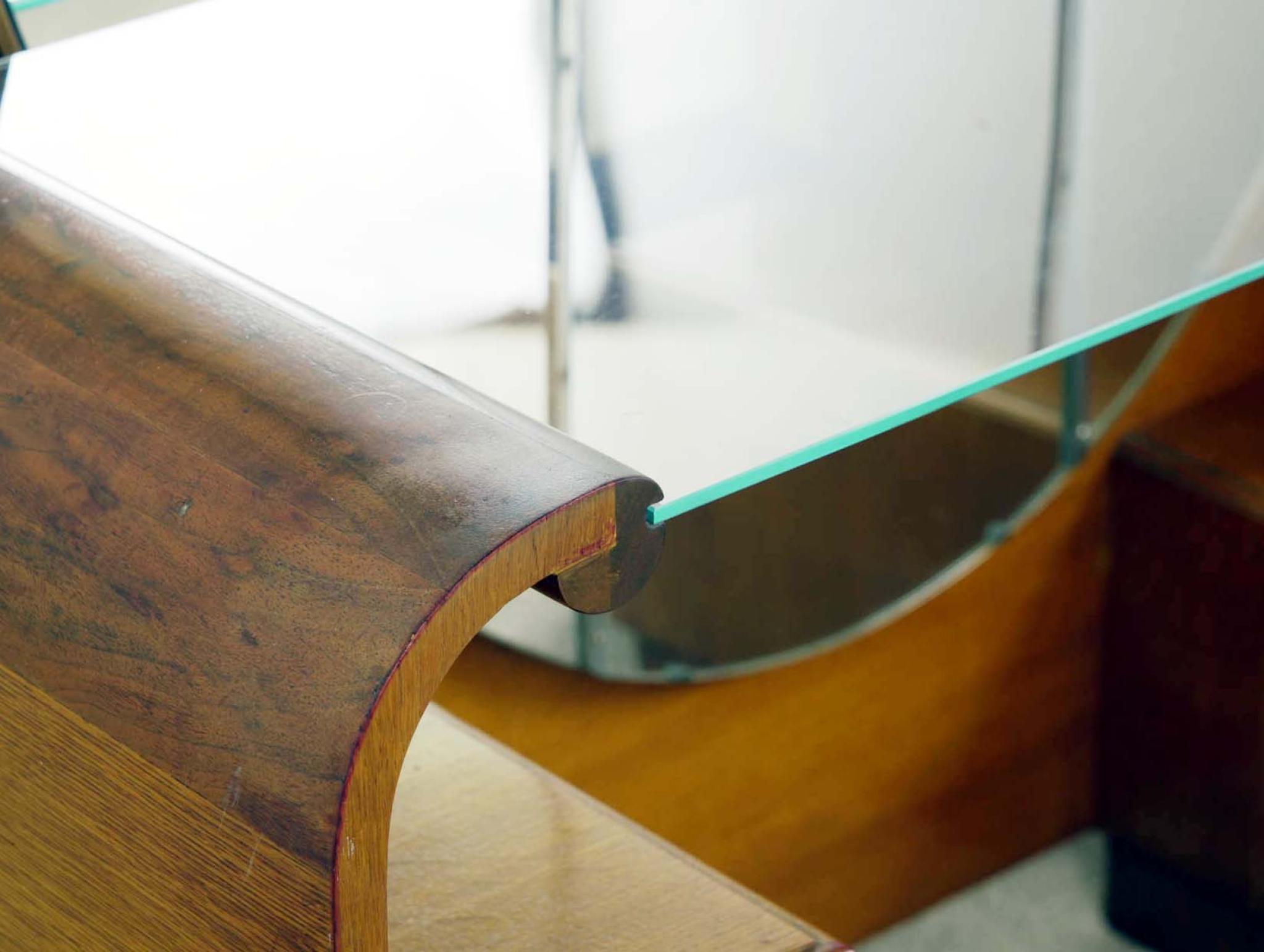 Art déco Noyer Art Deco Mirror Dressing Table c.1930 en vente