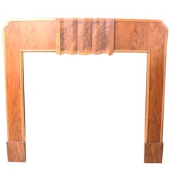 Walnut Art Deco Fire Surround