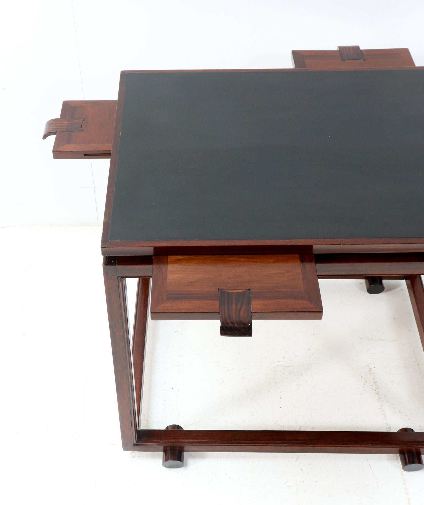 Dutch Walnut Art Deco Modernist Game Table, 1920s For Sale
