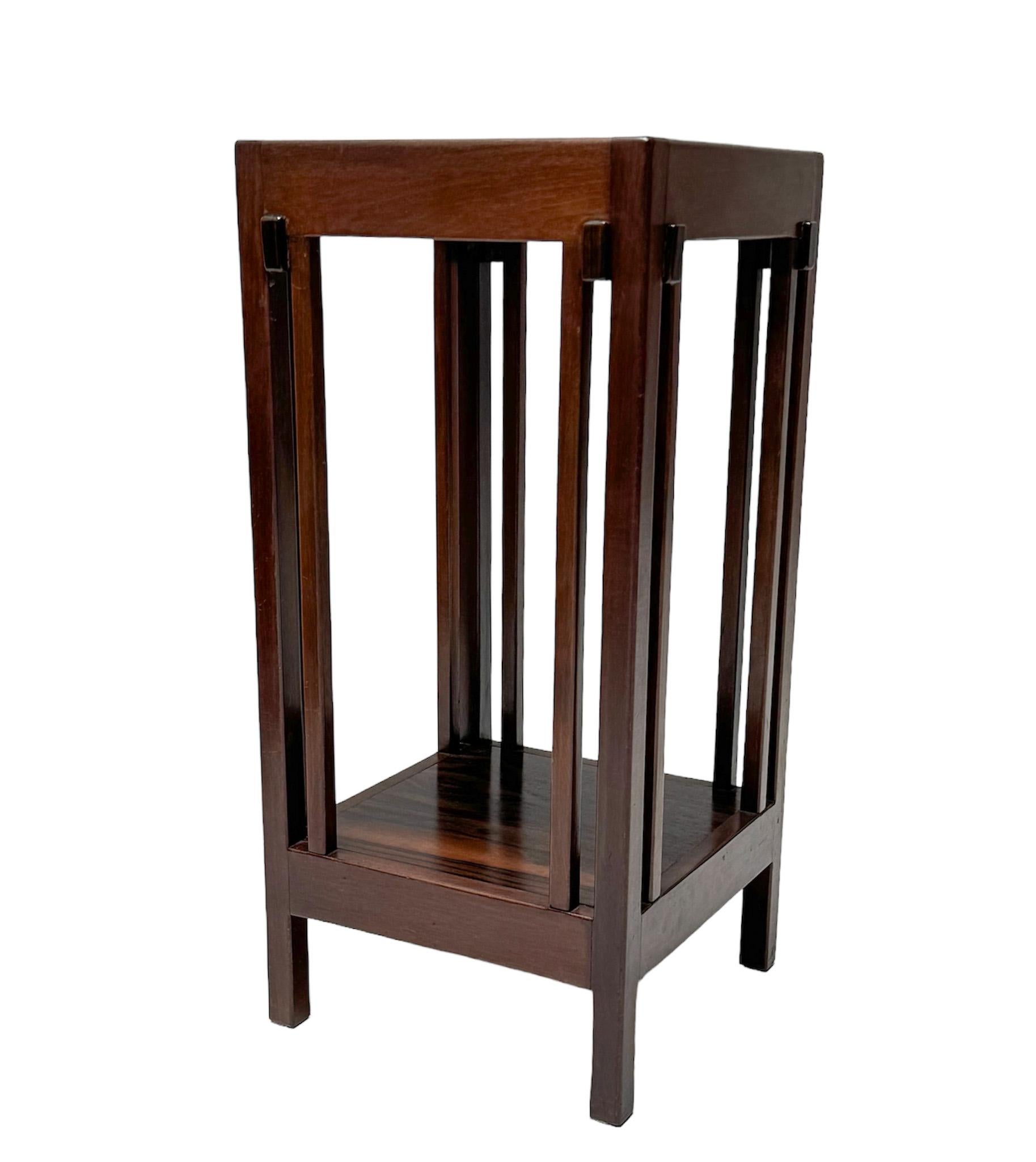 Dutch Walnut Art Deco Modernist Pedestal by Anton Lucas, 1920s For Sale