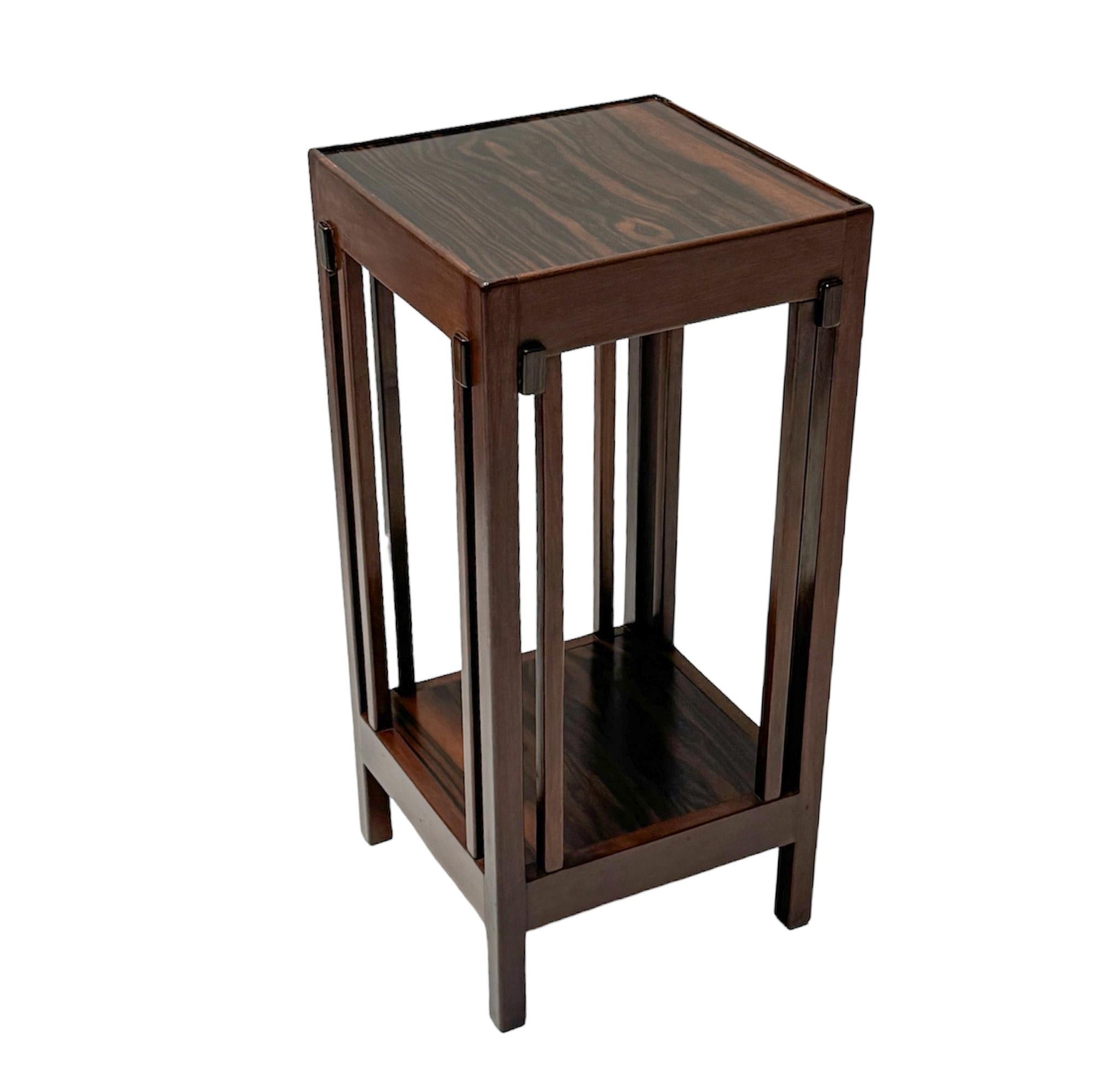 Early 20th Century Walnut Art Deco Modernist Pedestal by Anton Lucas, 1920s For Sale