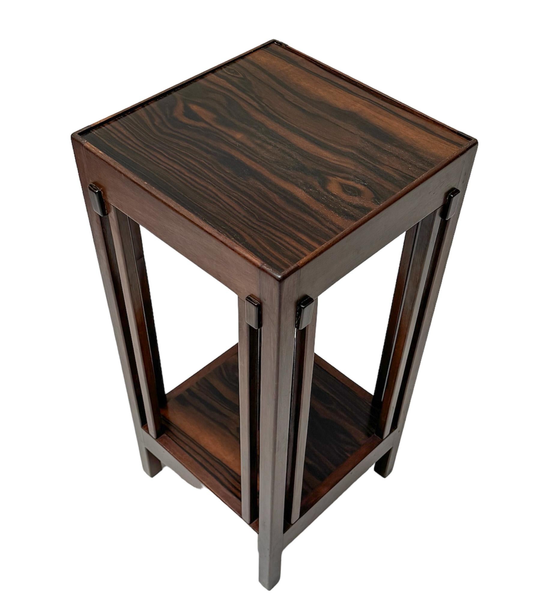 Walnut Art Deco Modernist Pedestal by Anton Lucas, 1920s For Sale 1