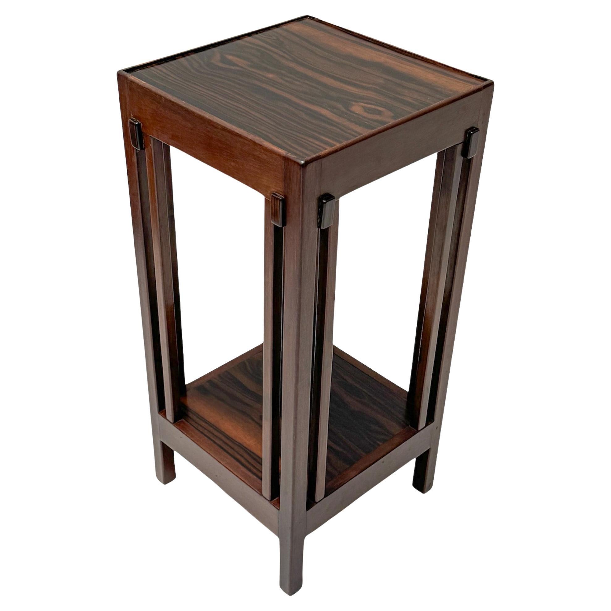 Walnut Art Deco Modernist Pedestal by Anton Lucas, 1920s