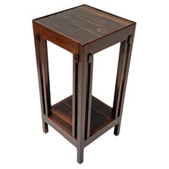 Walnut Art Deco Modernist Pedestal by Anton Lucas, 1920s
