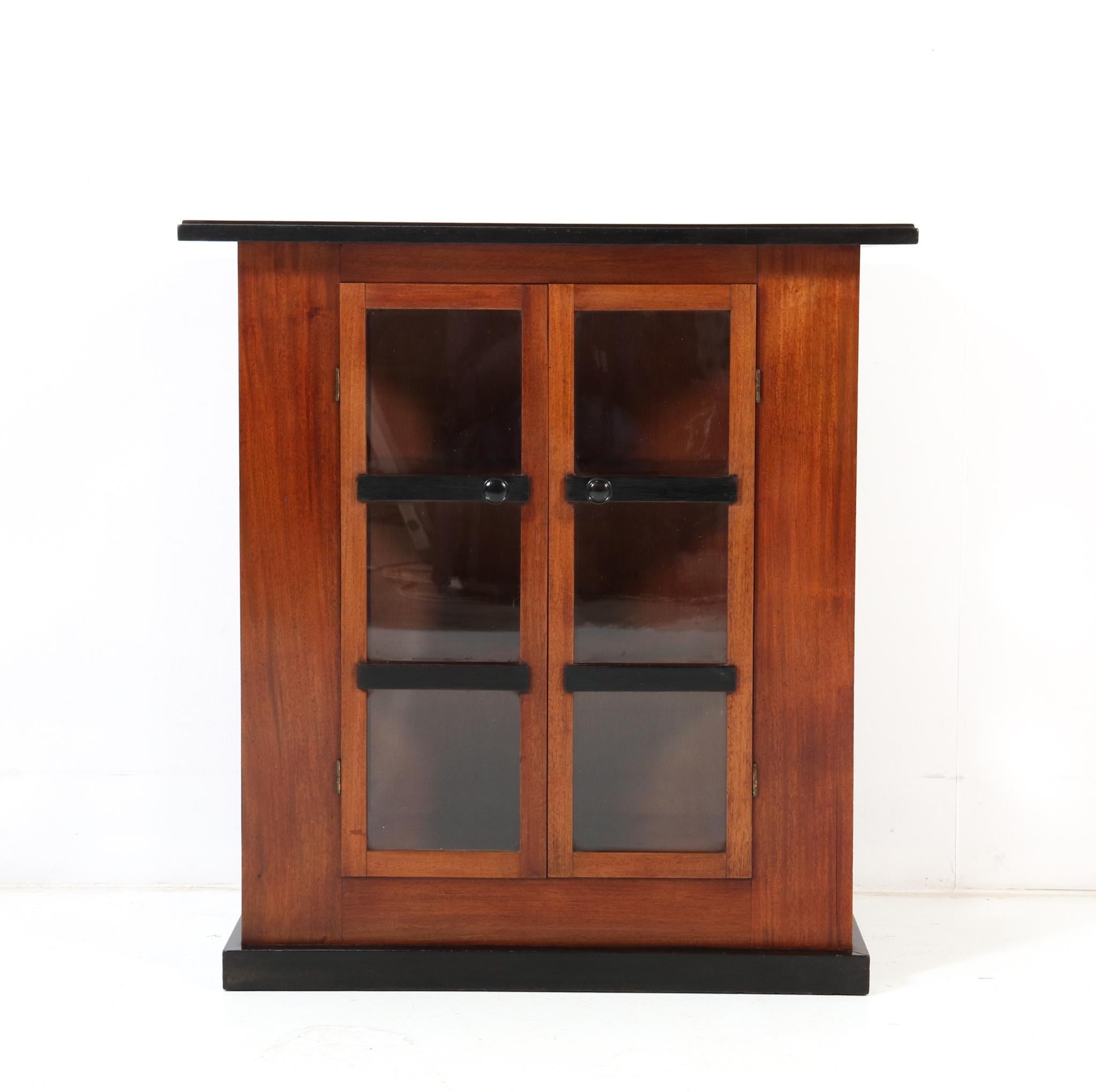 Dutch Walnut Art Deco Modernist Tea Cabinet by Jan Brunott, 1920s For Sale