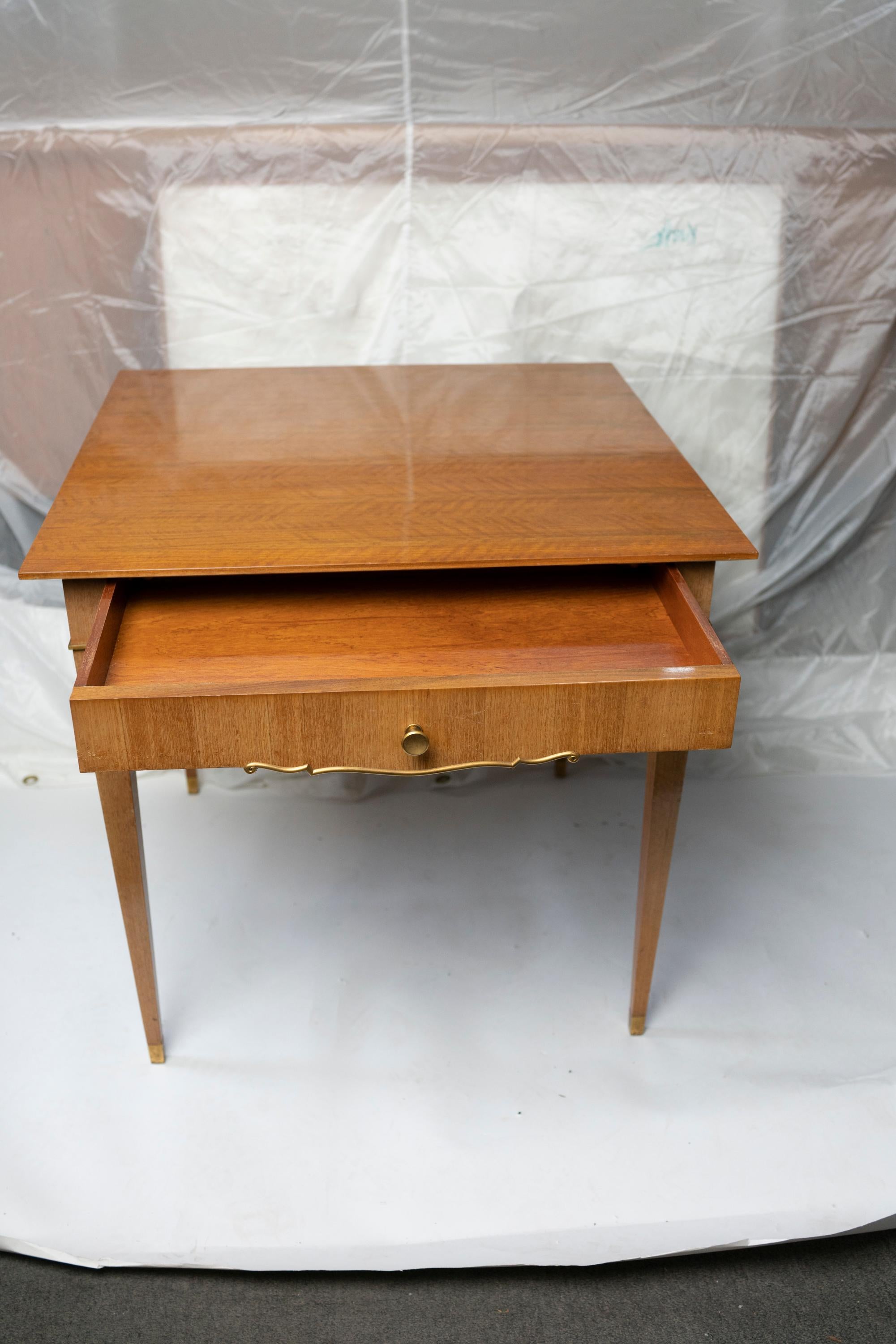 Walnut Art Deco Period Game Table by Jules Leleu 5