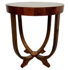 Walnut art deco side table