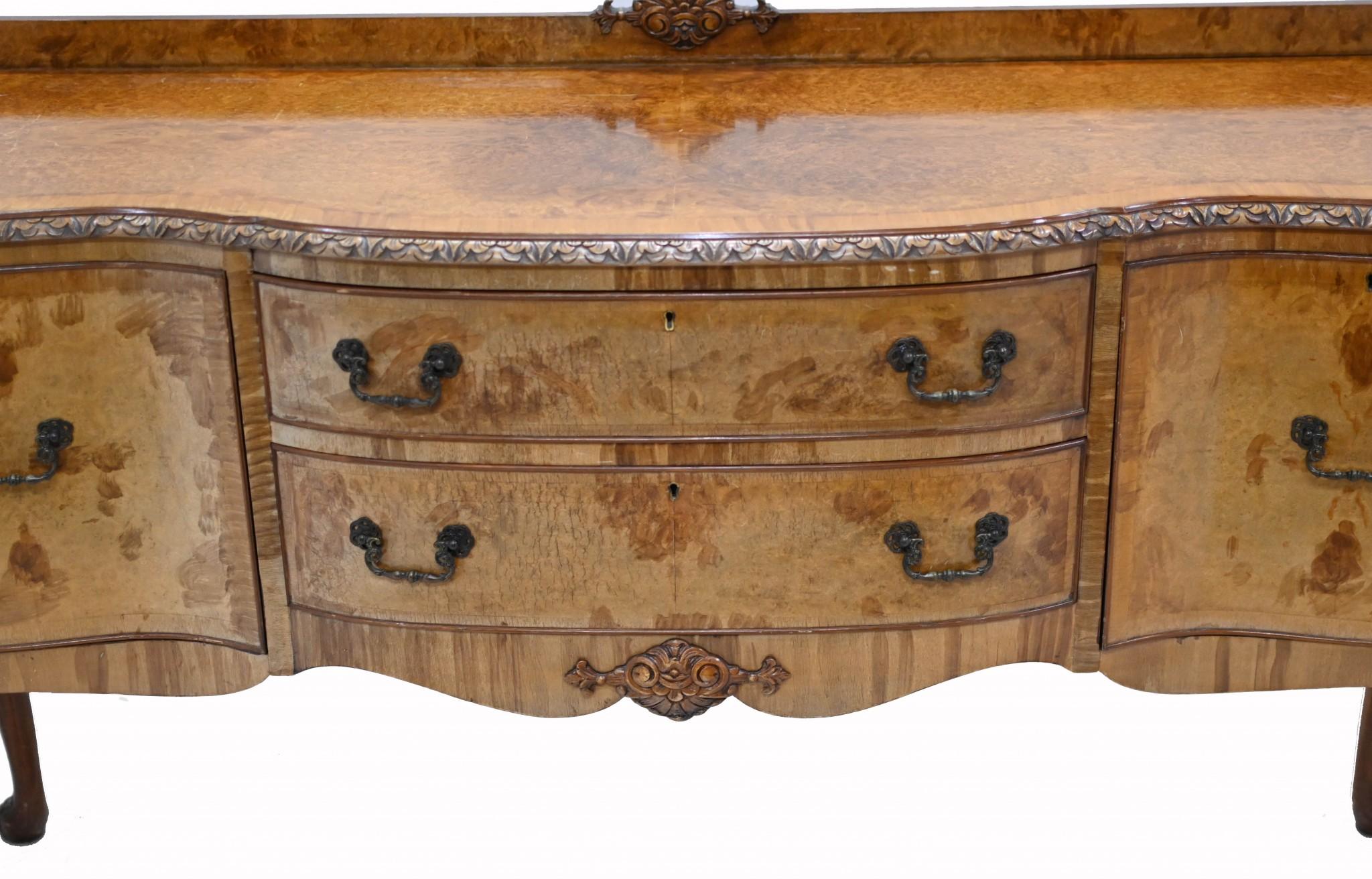Walnut Art Deco Sideboard Epstein London Server For Sale 8