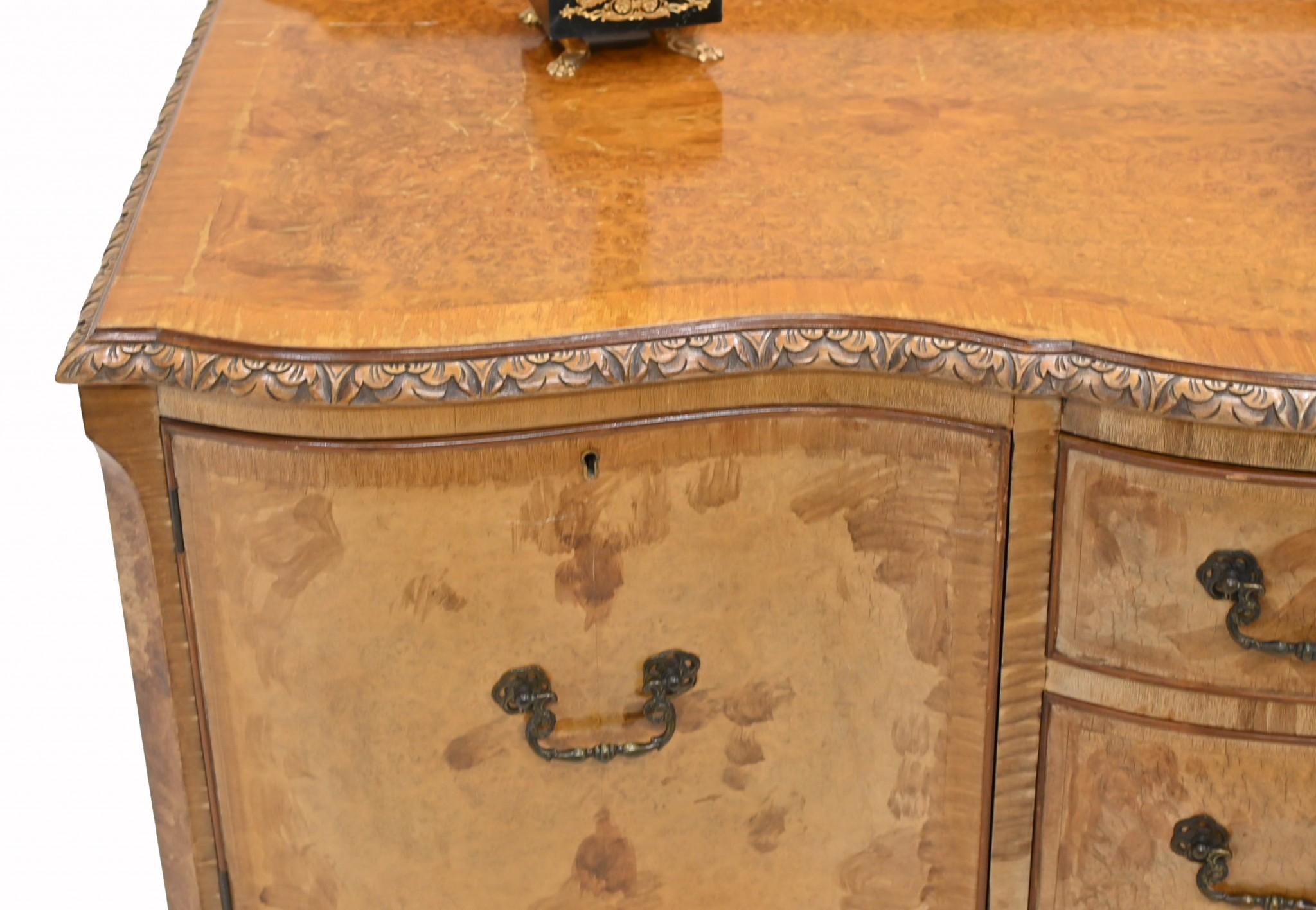 Walnut Art Deco Sideboard Epstein London Server For Sale 11