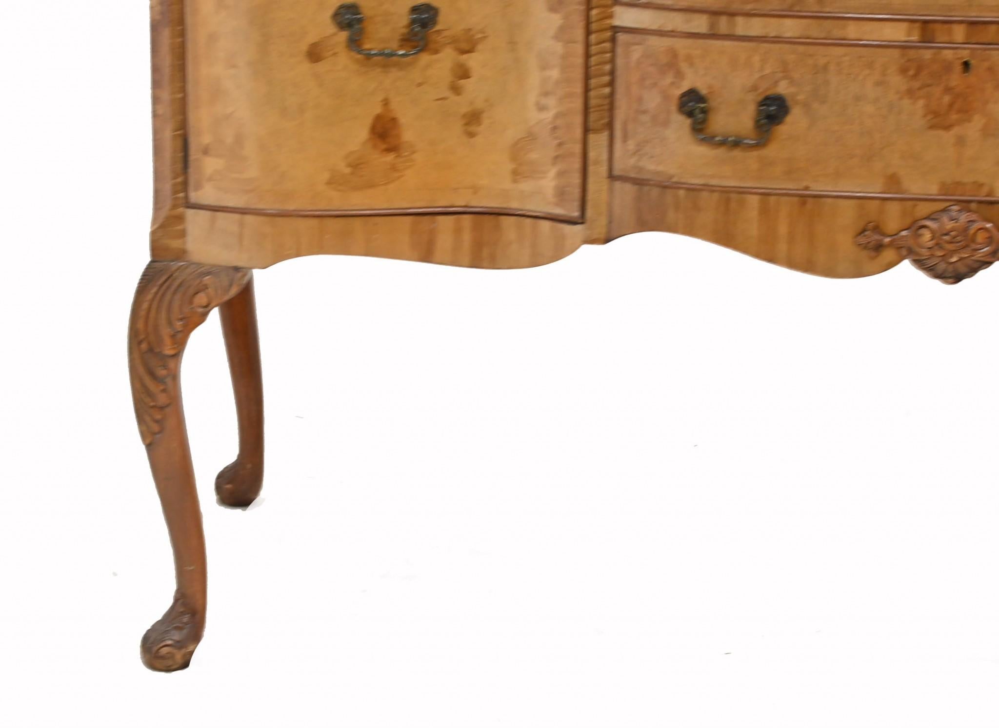 Walnut Art Deco Sideboard Epstein London Server For Sale 12