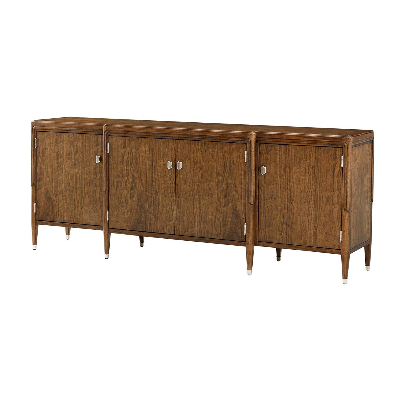 Legno Credenza Art Deco in noce in vendita